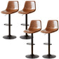 Industrial Liftable Bar-stool Metal Counter Bar Stool with Metal Legs Light Brown 4 Piece Set Clearhalo 'Bar Furniture' 'Bar Stools' 'bar_stools' 'furn' 'furn_bar_stools' 'Furniture' 'furniture_bar_stools' 'Kitchen & Dining Furniture' 5031456