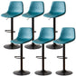 Industrial Liftable Bar-stool Metal Counter Bar Stool with Metal Legs Lake Blue 6 Piece Set Clearhalo 'Bar Furniture' 'Bar Stools' 'bar_stools' 'furn' 'furn_bar_stools' 'Furniture' 'furniture_bar_stools' 'Kitchen & Dining Furniture' 5031461