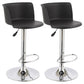 Modern Liftable Bar-stool Metal Counter Bar Stool with Metal Legs Black 2 Piece Set Clearhalo 'Bar Furniture' 'Bar Stools' 'bar_stools' 'furn' 'furn_bar_stools' 'Furniture' 'furniture_bar_stools' 'Kitchen & Dining Furniture' 5031533