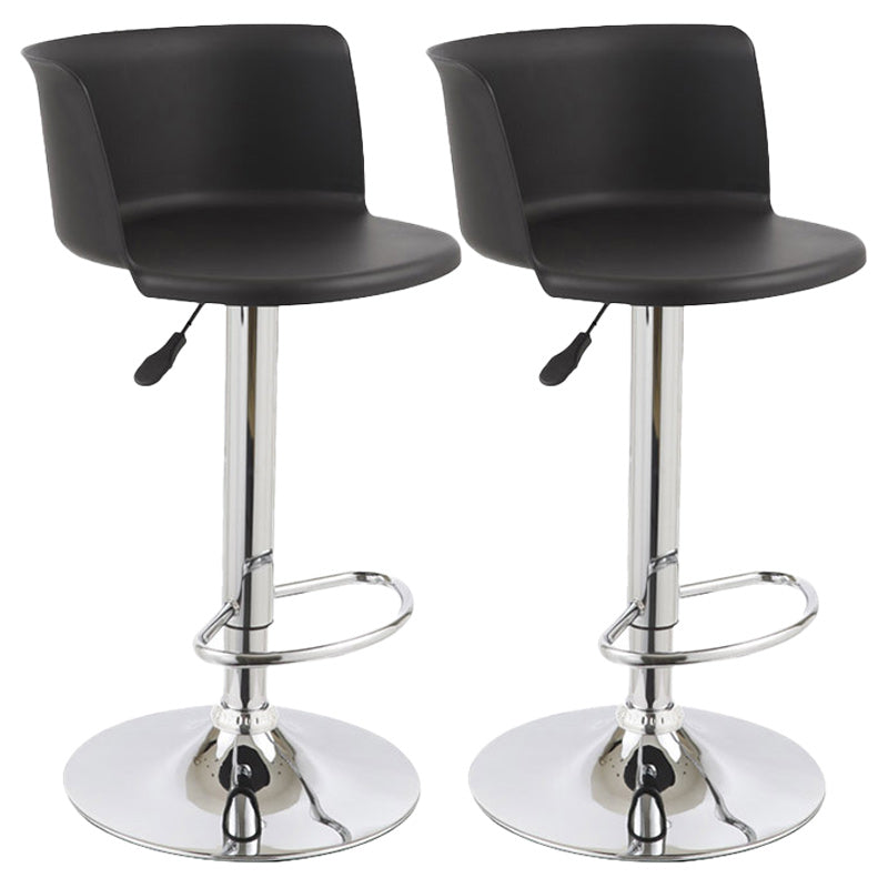 Modern Liftable Bar-stool Metal Counter Bar Stool with Metal Legs Black 2 Piece Set Clearhalo 'Bar Furniture' 'Bar Stools' 'bar_stools' 'furn' 'furn_bar_stools' 'Furniture' 'furniture_bar_stools' 'Kitchen & Dining Furniture' 5031533