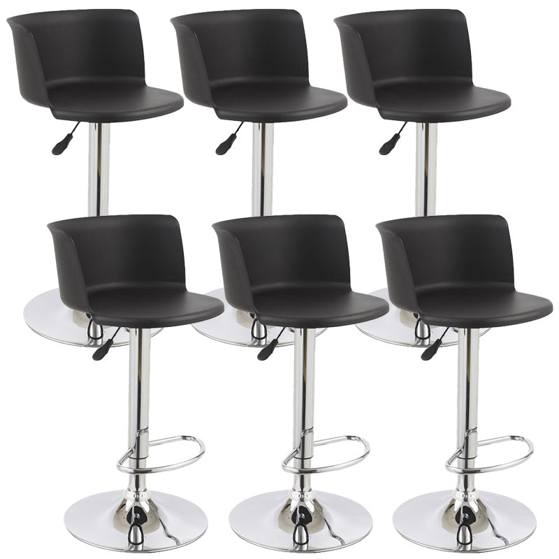 Modern Liftable Bar-stool Metal Counter Bar Stool with Metal Legs Black 6 Piece Set Clearhalo 'Bar Furniture' 'Bar Stools' 'bar_stools' 'furn' 'furn_bar_stools' 'Furniture' 'furniture_bar_stools' 'Kitchen & Dining Furniture' 5031536