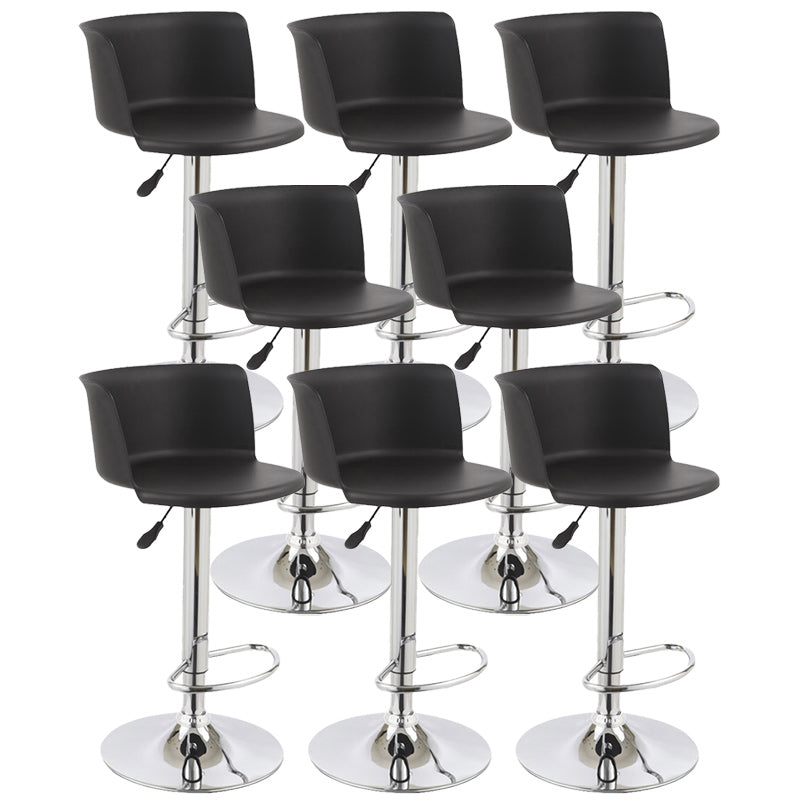 Modern Liftable Bar-stool Metal Counter Bar Stool with Metal Legs Black 8 Piece Set Clearhalo 'Bar Furniture' 'Bar Stools' 'bar_stools' 'furn' 'furn_bar_stools' 'Furniture' 'furniture_bar_stools' 'Kitchen & Dining Furniture' 5031538