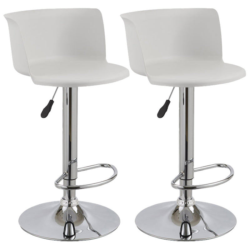 Modern Liftable Bar-stool Metal Counter Bar Stool with Metal Legs White 2 Piece Set Clearhalo 'Bar Furniture' 'Bar Stools' 'bar_stools' 'furn' 'furn_bar_stools' 'Furniture' 'furniture_bar_stools' 'Kitchen & Dining Furniture' 5031541