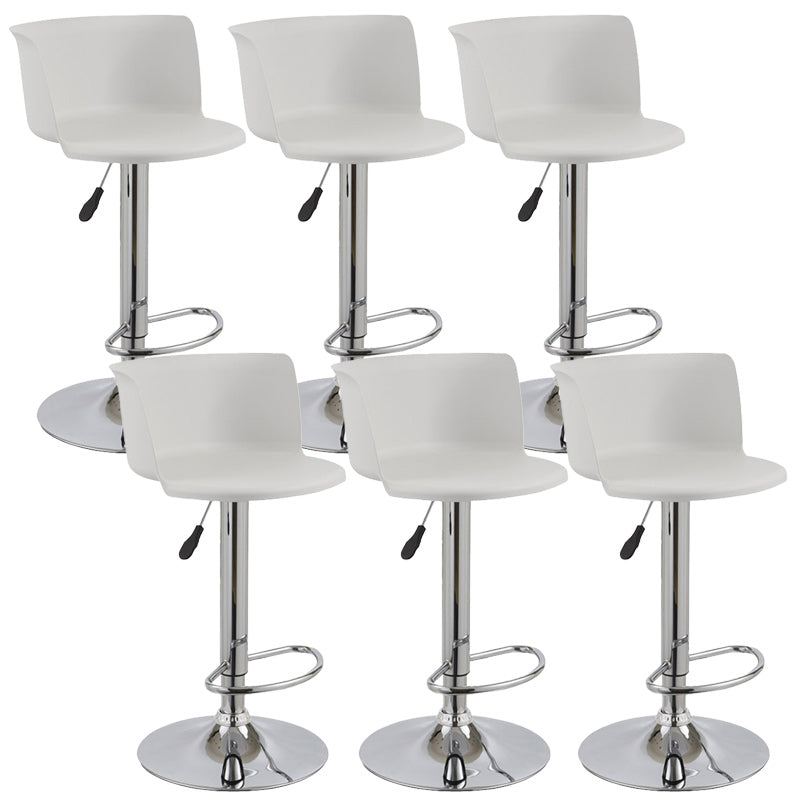 Modern Liftable Bar-stool Metal Counter Bar Stool with Metal Legs White 6 Piece Set Clearhalo 'Bar Furniture' 'Bar Stools' 'bar_stools' 'furn' 'furn_bar_stools' 'Furniture' 'furniture_bar_stools' 'Kitchen & Dining Furniture' 5031545