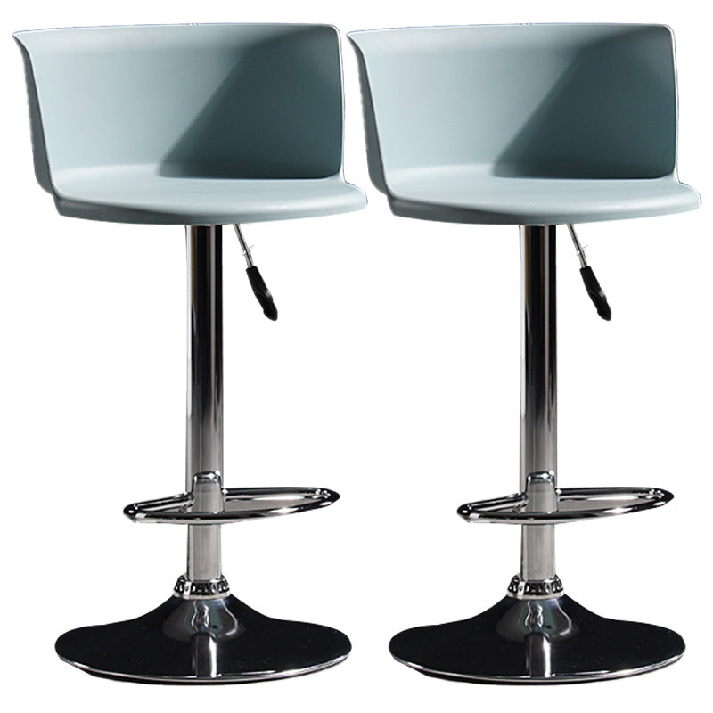 Modern Liftable Bar-stool Metal Counter Bar Stool with Metal Legs Light Blue 2 Piece Set Clearhalo 'Bar Furniture' 'Bar Stools' 'bar_stools' 'furn' 'furn_bar_stools' 'Furniture' 'furniture_bar_stools' 'Kitchen & Dining Furniture' 5031549