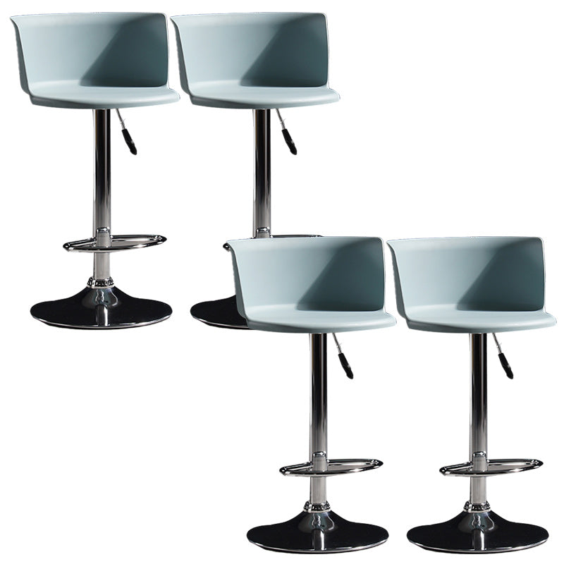 Modern Liftable Bar-stool Metal Counter Bar Stool with Metal Legs Light Blue 4 Piece Set Clearhalo 'Bar Furniture' 'Bar Stools' 'bar_stools' 'furn' 'furn_bar_stools' 'Furniture' 'furniture_bar_stools' 'Kitchen & Dining Furniture' 5031550