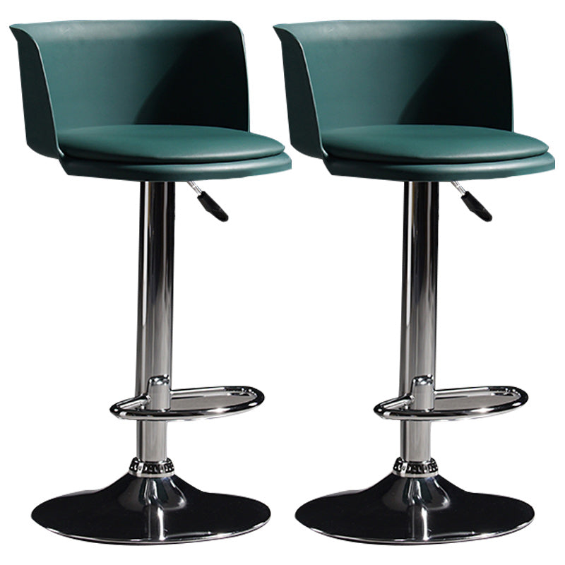 Modern Liftable Bar-stool Metal Counter Bar Stool with Metal Legs Blackish Green 2 Piece Set Clearhalo 'Bar Furniture' 'Bar Stools' 'bar_stools' 'furn' 'furn_bar_stools' 'Furniture' 'furniture_bar_stools' 'Kitchen & Dining Furniture' 5031557