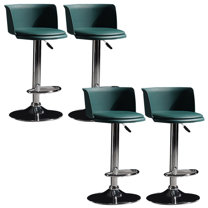 Modern Liftable Bar-stool Metal Counter Bar Stool with Metal Legs Blackish Green 4 Piece Set Clearhalo 'Bar Furniture' 'Bar Stools' 'bar_stools' 'furn' 'furn_bar_stools' 'Furniture' 'furniture_bar_stools' 'Kitchen & Dining Furniture' 5031558