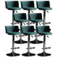 Modern Liftable Bar-stool Metal Counter Bar Stool with Metal Legs Blackish Green 8 Piece Set Clearhalo 'Bar Furniture' 'Bar Stools' 'bar_stools' 'furn' 'furn_bar_stools' 'Furniture' 'furniture_bar_stools' 'Kitchen & Dining Furniture' 5031560