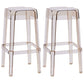 Contemporary Bar-stool Plastic Counter Bar Stool for Restaurant Amber 2 Piece Set Bar Stool(30"H) Clearhalo 'Bar Furniture' 'Bar Stools' 'bar_stools' 'furn' 'furn_bar_stools' 'Furniture' 'furniture_bar_stools' 'Kitchen & Dining Furniture' 5031571