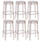 Contemporary Bar-stool Plastic Counter Bar Stool for Restaurant Amber 6 Piece Set Bar Stool(30"H) Clearhalo 'Bar Furniture' 'Bar Stools' 'bar_stools' 'furn' 'furn_bar_stools' 'Furniture' 'furniture_bar_stools' 'Kitchen & Dining Furniture' 5031575