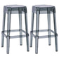 Contemporary Bar-stool Plastic Counter Bar Stool for Restaurant Smoke Gray 2 Piece Set Bar Stool(30"H) Clearhalo 'Bar Furniture' 'Bar Stools' 'bar_stools' 'furn' 'furn_bar_stools' 'Furniture' 'furniture_bar_stools' 'Kitchen & Dining Furniture' 5031578