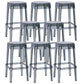Contemporary Bar-stool Plastic Counter Bar Stool for Restaurant Smoke Gray 8 Piece Set Bar Stool(30"H) Clearhalo 'Bar Furniture' 'Bar Stools' 'bar_stools' 'furn' 'furn_bar_stools' 'Furniture' 'furniture_bar_stools' 'Kitchen & Dining Furniture' 5031585
