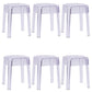 Contemporary Bar-stool Plastic Counter Bar Stool for Restaurant Clear 6 Piece Set Short Stool(18"H) Clearhalo 'Bar Furniture' 'Bar Stools' 'bar_stools' 'furn' 'furn_bar_stools' 'Furniture' 'furniture_bar_stools' 'Kitchen & Dining Furniture' 5031590