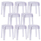 Contemporary Bar-stool Plastic Counter Bar Stool for Restaurant Clear 8 Piece Set Short Stool(18"H) Clearhalo 'Bar Furniture' 'Bar Stools' 'bar_stools' 'furn' 'furn_bar_stools' 'Furniture' 'furniture_bar_stools' 'Kitchen & Dining Furniture' 5031591
