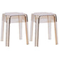 Contemporary Bar-stool Plastic Counter Bar Stool for Restaurant Amber 2 Piece Set Short Stool(18"H) Clearhalo 'Bar Furniture' 'Bar Stools' 'bar_stools' 'furn' 'furn_bar_stools' 'Furniture' 'furniture_bar_stools' 'Kitchen & Dining Furniture' 5031592