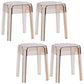Contemporary Bar-stool Plastic Counter Bar Stool for Restaurant Amber 4 Piece Set Short Stool(18"H) Clearhalo 'Bar Furniture' 'Bar Stools' 'bar_stools' 'furn' 'furn_bar_stools' 'Furniture' 'furniture_bar_stools' 'Kitchen & Dining Furniture' 5031593