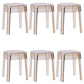 Contemporary Bar-stool Plastic Counter Bar Stool for Restaurant Amber 6 Piece Set Short Stool(18"H) Clearhalo 'Bar Furniture' 'Bar Stools' 'bar_stools' 'furn' 'furn_bar_stools' 'Furniture' 'furniture_bar_stools' 'Kitchen & Dining Furniture' 5031594