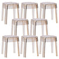 Contemporary Bar-stool Plastic Counter Bar Stool for Restaurant Amber 8 Piece Set Short Stool(18"H) Clearhalo 'Bar Furniture' 'Bar Stools' 'bar_stools' 'furn' 'furn_bar_stools' 'Furniture' 'furniture_bar_stools' 'Kitchen & Dining Furniture' 5031595