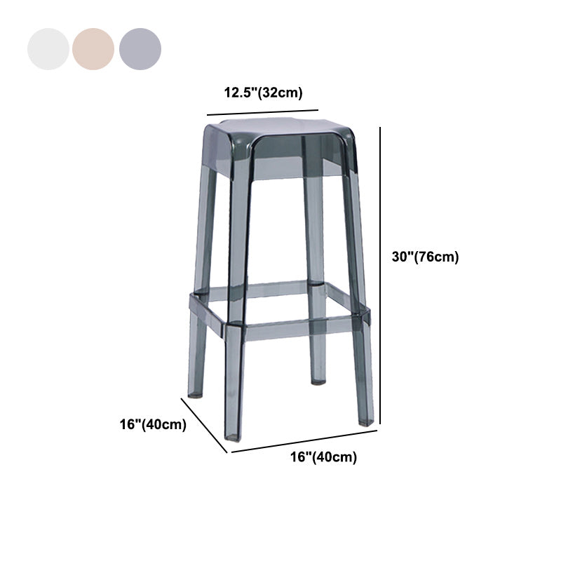 Contemporary Bar-stool Plastic Counter Bar Stool for Restaurant Clearhalo 'Bar Furniture' 'Bar Stools' 'bar_stools' 'furn' 'furn_bar_stools' 'Furniture' 'furniture_bar_stools' 'Kitchen & Dining Furniture' 5031601