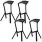 Nordic Stackable Bar-stool Plastic Counter Bar Stool for Home Black 4 Piece Set Clearhalo 'Bar Furniture' 'Bar Stools' 'bar_stools' 'furn' 'furn_bar_stools' 'Furniture' 'furniture_bar_stools' 'Kitchen & Dining Furniture' 5031605