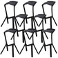 Nordic Stackable Bar-stool Plastic Counter Bar Stool for Home Black 8 Piece Set Clearhalo 'Bar Furniture' 'Bar Stools' 'bar_stools' 'furn' 'furn_bar_stools' 'Furniture' 'furniture_bar_stools' 'Kitchen & Dining Furniture' 5031609