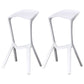 Nordic Stackable Bar-stool Plastic Counter Bar Stool for Home White 2 Piece Set Clearhalo 'Bar Furniture' 'Bar Stools' 'bar_stools' 'furn' 'furn_bar_stools' 'Furniture' 'furniture_bar_stools' 'Kitchen & Dining Furniture' 5031610