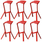 Nordic Stackable Bar-stool Plastic Counter Bar Stool for Home Red 6 Piece Set Clearhalo 'Bar Furniture' 'Bar Stools' 'bar_stools' 'furn' 'furn_bar_stools' 'Furniture' 'furniture_bar_stools' 'Kitchen & Dining Furniture' 5031622