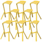 Nordic Stackable Bar-stool Plastic Counter Bar Stool for Home Yellow 8 Piece Set Clearhalo 'Bar Furniture' 'Bar Stools' 'bar_stools' 'furn' 'furn_bar_stools' 'Furniture' 'furniture_bar_stools' 'Kitchen & Dining Furniture' 5031632