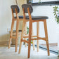 Rubberwood Modern Low Back Stool Matte Finish Upholstered Bar Stools Clearhalo 'Bar Furniture' 'Bar Stools' 'bar_stools' 'furn' 'furn_bar_stools' 'Furniture' 'furniture_bar_stools' 'Kitchen & Dining Furniture' 5031634
