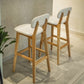 Rubberwood Modern Low Back Stool Matte Finish Upholstered Bar Stools Clearhalo 'Bar Furniture' 'Bar Stools' 'bar_stools' 'furn' 'furn_bar_stools' 'Furniture' 'furniture_bar_stools' 'Kitchen & Dining Furniture' 5031640