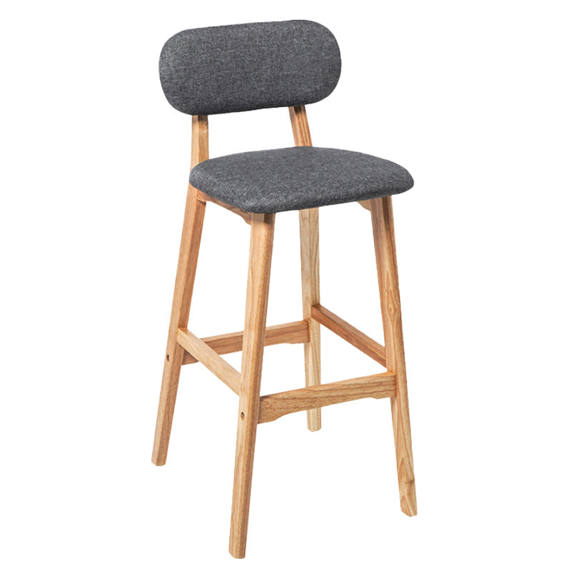 Rubberwood Modern Low Back Stool Matte Finish Upholstered Bar Stools Clearhalo 'Bar Furniture' 'Bar Stools' 'bar_stools' 'furn' 'furn_bar_stools' 'Furniture' 'furniture_bar_stools' 'Kitchen & Dining Furniture' 5031643