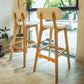 Rubberwood Modern Low Back Stool Matte Finish Upholstered Bar Stools Clearhalo 'Bar Furniture' 'Bar Stools' 'bar_stools' 'furn' 'furn_bar_stools' 'Furniture' 'furniture_bar_stools' 'Kitchen & Dining Furniture' 5031653