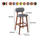 Rubberwood Modern Low Back Stool Matte Finish Upholstered Bar Stools Clearhalo 'Bar Furniture' 'Bar Stools' 'bar_stools' 'furn' 'furn_bar_stools' 'Furniture' 'furniture_bar_stools' 'Kitchen & Dining Furniture' 5031729