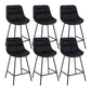 Industrial Bar-stool PU Leather Counter Bar Stool with Metal Legs Black 6 Piece Set Clearhalo 'Bar Furniture' 'Bar Stools' 'bar_stools' 'furn' 'furn_bar_stools' 'Furniture' 'furniture_bar_stools' 'Kitchen & Dining Furniture' 5031735