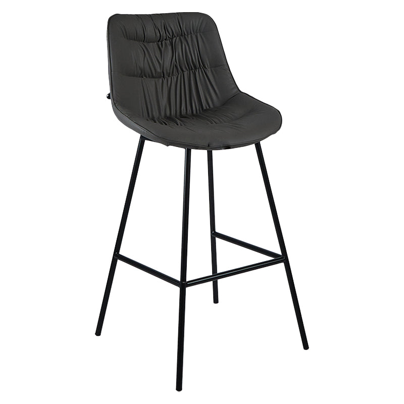 Industrial Bar-stool PU Leather Counter Bar Stool with Metal Legs Clearhalo 'Bar Furniture' 'Bar Stools' 'bar_stools' 'furn' 'furn_bar_stools' 'Furniture' 'furniture_bar_stools' 'Kitchen & Dining Furniture' 5031738