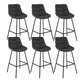 Industrial Bar-stool PU Leather Counter Bar Stool with Metal Legs Dark Gray 6 Piece Set Clearhalo 'Bar Furniture' 'Bar Stools' 'bar_stools' 'furn' 'furn_bar_stools' 'Furniture' 'furniture_bar_stools' 'Kitchen & Dining Furniture' 5031743