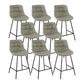 Industrial Bar-stool PU Leather Counter Bar Stool with Metal Legs Light Gray 8 Piece Set Clearhalo 'Bar Furniture' 'Bar Stools' 'bar_stools' 'furn' 'furn_bar_stools' 'Furniture' 'furniture_bar_stools' 'Kitchen & Dining Furniture' 5031752