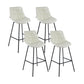 Industrial Bar-stool PU Leather Counter Bar Stool with Metal Legs White 4 Piece Set Clearhalo 'Bar Furniture' 'Bar Stools' 'bar_stools' 'furn' 'furn_bar_stools' 'Furniture' 'furniture_bar_stools' 'Kitchen & Dining Furniture' 5031754