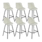 Industrial Bar-stool PU Leather Counter Bar Stool with Metal Legs White 6 Piece Set Clearhalo 'Bar Furniture' 'Bar Stools' 'bar_stools' 'furn' 'furn_bar_stools' 'Furniture' 'furniture_bar_stools' 'Kitchen & Dining Furniture' 5031755