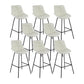 Industrial Bar-stool PU Leather Counter Bar Stool with Metal Legs White 8 Piece Set Clearhalo 'Bar Furniture' 'Bar Stools' 'bar_stools' 'furn' 'furn_bar_stools' 'Furniture' 'furniture_bar_stools' 'Kitchen & Dining Furniture' 5031756