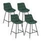 Industrial Bar-stool PU Leather Counter Bar Stool with Metal Legs Green 4 Piece Set Clearhalo 'Bar Furniture' 'Bar Stools' 'bar_stools' 'furn' 'furn_bar_stools' 'Furniture' 'furniture_bar_stools' 'Kitchen & Dining Furniture' 5031766