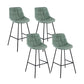 Industrial Bar-stool PU Leather Counter Bar Stool with Metal Legs Light Green 4 Piece Set Clearhalo 'Bar Furniture' 'Bar Stools' 'bar_stools' 'furn' 'furn_bar_stools' 'Furniture' 'furniture_bar_stools' 'Kitchen & Dining Furniture' 5031770