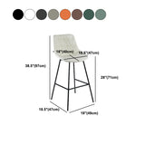 Industrial Bar-stool PU Leather Counter Bar Stool with Metal Legs Clearhalo 'Bar Furniture' 'Bar Stools' 'bar_stools' 'furn' 'furn_bar_stools' 'Furniture' 'furniture_bar_stools' 'Kitchen & Dining Furniture' 5031773