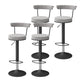 Glam Liftable Backrest Counter Stool Steel Kitchen Bar Stool with Cushion and Pedal Grey Black 4 Piece Set Clearhalo 'Bar Furniture' 'Bar Stools' 'bar_stools' 'furn' 'furn_bar_stools' 'Furniture' 'furniture_bar_stools' 'Kitchen & Dining Furniture' 5031778