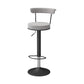 Glam Liftable Backrest Counter Stool Steel Kitchen Bar Stool with Cushion and Pedal Clearhalo 'Bar Furniture' 'Bar Stools' 'bar_stools' 'furn' 'furn_bar_stools' 'Furniture' 'furniture_bar_stools' 'Kitchen & Dining Furniture' 5031783
