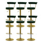 Glam Liftable Backrest Counter Stool Steel Kitchen Bar Stool with Cushion and Pedal Blackish Green Gold 6 Piece Set Clearhalo 'Bar Furniture' 'Bar Stools' 'bar_stools' 'furn' 'furn_bar_stools' 'Furniture' 'furniture_bar_stools' 'Kitchen & Dining Furniture' 5031815