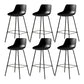 Contemporary Bar-stool Plastic Counter Bar Stool with Metal Legs for Home Black 6 Piece Set Clearhalo 'Bar Furniture' 'Bar Stools' 'bar_stools' 'furn' 'furn_bar_stools' 'Furniture' 'furniture_bar_stools' 'Kitchen & Dining Furniture' 5031822
