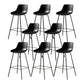 Contemporary Bar-stool Plastic Counter Bar Stool with Metal Legs for Home Black 8 Piece Set Clearhalo 'Bar Furniture' 'Bar Stools' 'bar_stools' 'furn' 'furn_bar_stools' 'Furniture' 'furniture_bar_stools' 'Kitchen & Dining Furniture' 5031824