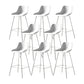 Contemporary Bar-stool Plastic Counter Bar Stool with Metal Legs for Home White 8 Piece Set Clearhalo 'Bar Furniture' 'Bar Stools' 'bar_stools' 'furn' 'furn_bar_stools' 'Furniture' 'furniture_bar_stools' 'Kitchen & Dining Furniture' 5031833